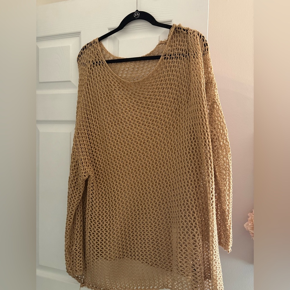 Women's Tan Knit Sweater